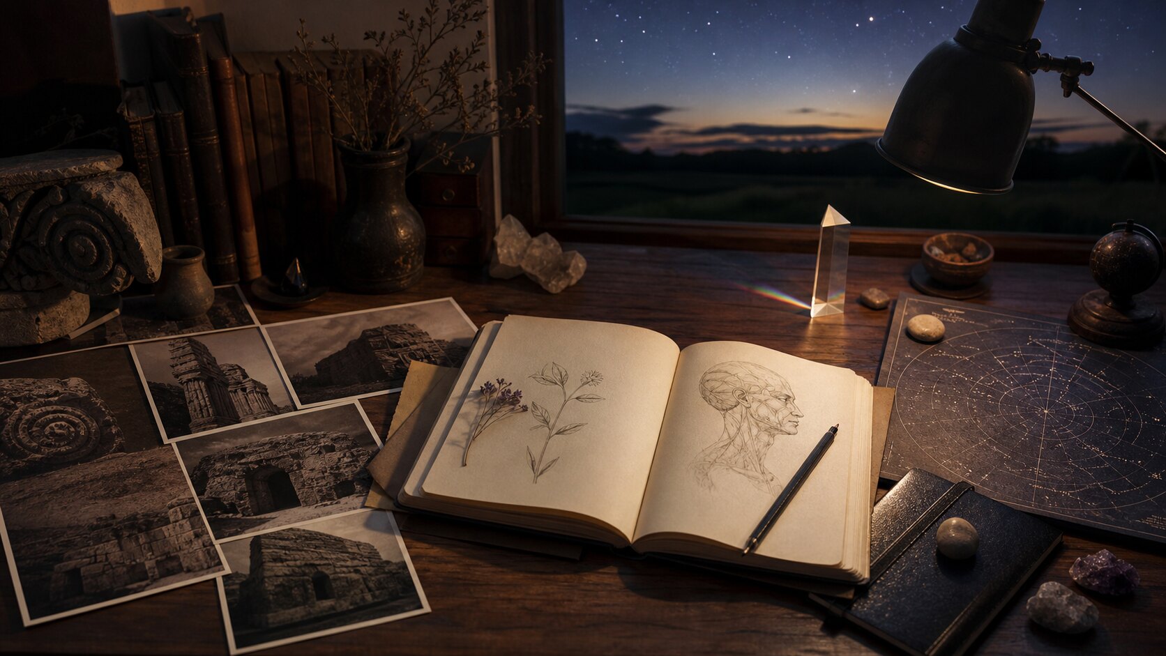 Research notes connecting ancient history, human potential, and the cosmos
