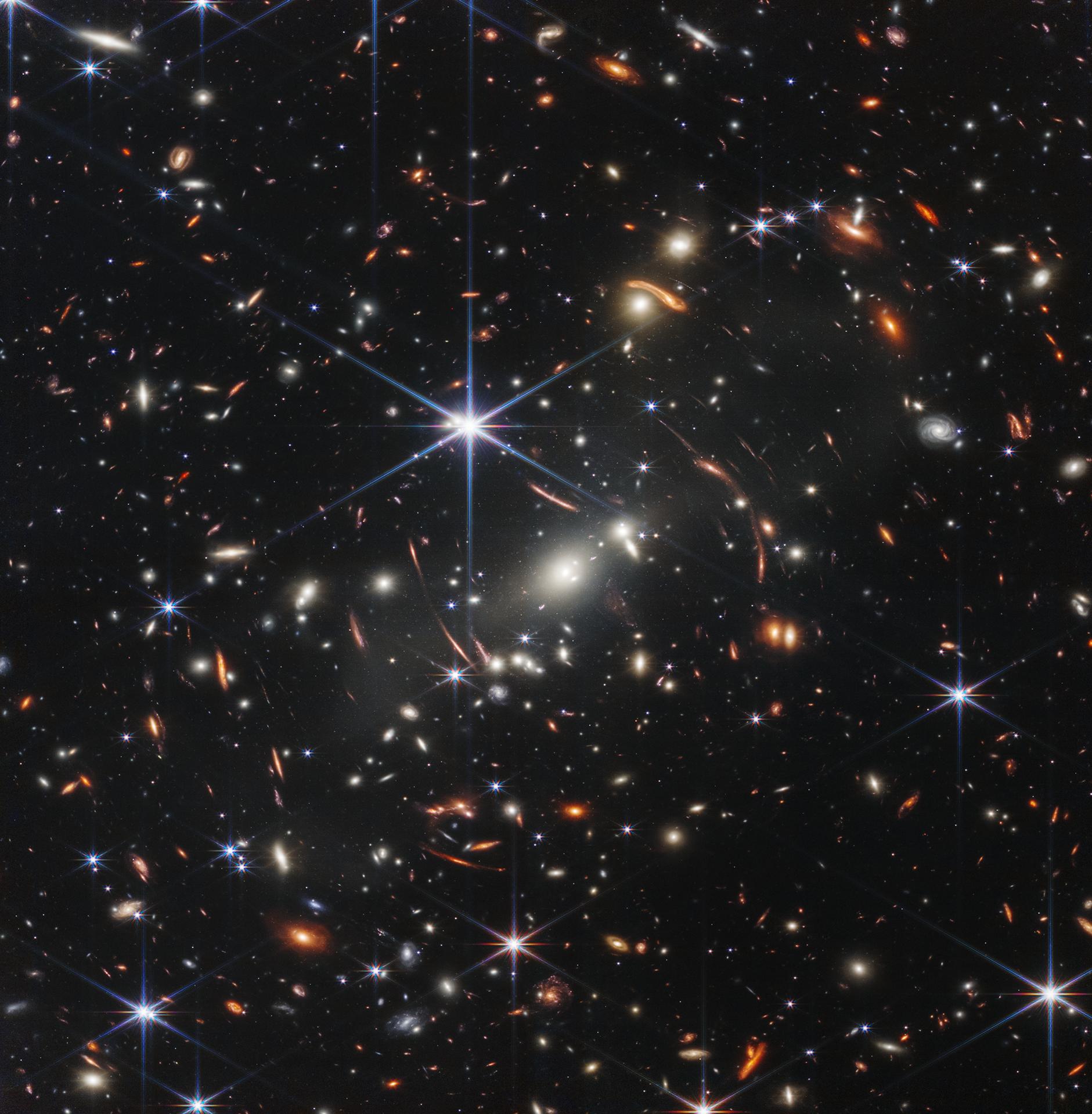 James Webb Space Telescope deep-field view of distant galaxies